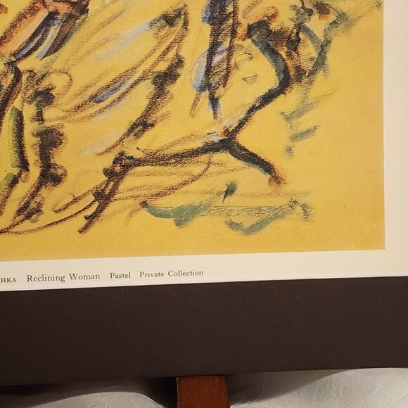 Reclining Woman - Oskar Kokuschka - Matted Print - Picture 4 of 6